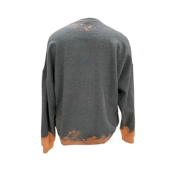 Bleach-Dye Sweatshirt "I'm Fine It's Fine Everything's Fine" Graphic 2XL Comfort - Picture 7 of 9